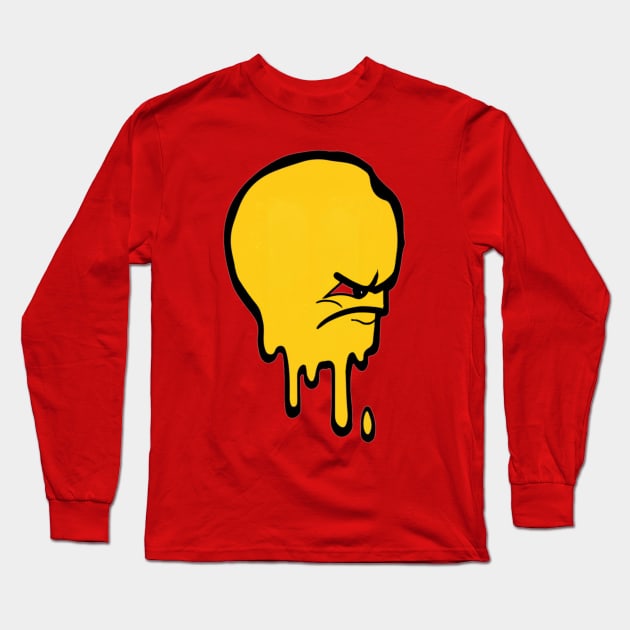 Frown Face Trippy Long Sleeve T-Shirt by YungBick